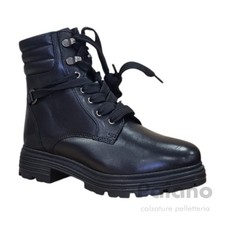 Anfibio donna 4208 pelle vitello nero con cerniera