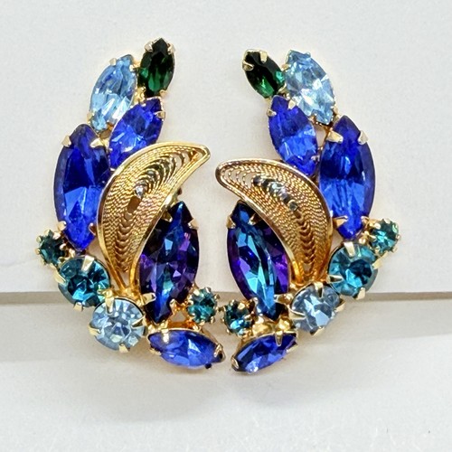 Vintage large royal blue green - large,