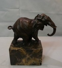 Statua Elefante Natura Stile Art Deco Stile Art Nouveau Bronzo massiccio