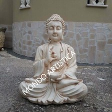 STATUA DEL BUDDHA BUDDA SCULTURA ZEN DA GIARDINO PER ESTERNO IN CEMENTO MARMO