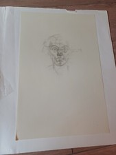 ALBERTO GIACOMETTI LITOGRAFIA EINAUDI FOTOLITOGRAFIA TIMBRO A SECCO VOLTO RARA