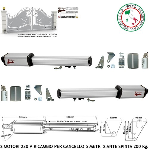 Motori 230 corsa 400 - 230, v