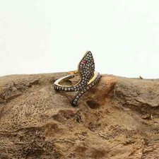 Anello Design Serpente In