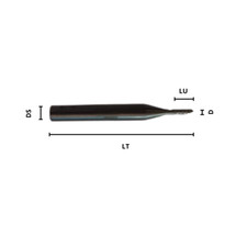 Fresa elicoidale Ø2x6x50 S6