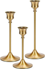 Portacandele a Cono, Vintage, Ottone Dorato, 3 Pezzi, per Candelabri, Feste, Sal