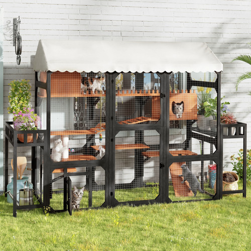 Large outdoor cat enclosure - large,
