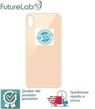VETRO SCOCCA POSTERIORE BACK COVER PER IPHONE XS ORO BIG HOLE