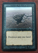 MTG SINKHOLE ALPHA #1 - PLAYED - AS SHOWN SEE PIC