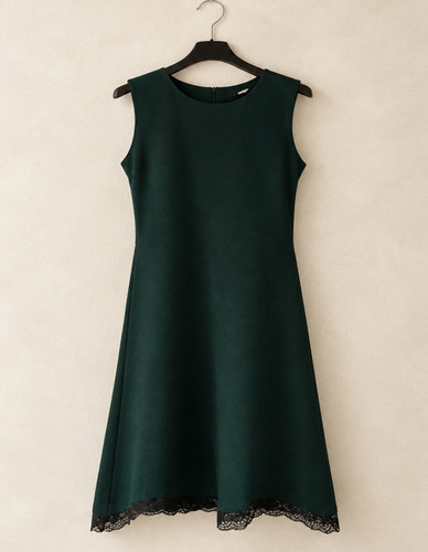 Vestito svasato verde - , bosco