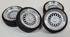 Cerchi SD 15 pollici BBS RM argento 30 mm 1:18 modellino auto tuning