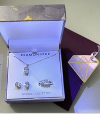 3-pc Set Diamonique 100- Facet