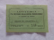 Biglietto lotteria 1937 - lotteria,
