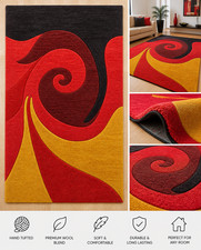 Tappeto moderno astratto rosso