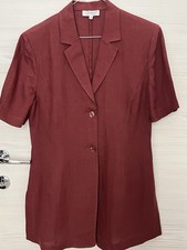 Puro Lino Giacca Nuova L’Equipe Vintage Bordeaux Misure Fotografate ?