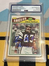 Vince Papale Autografo Firmato PSA Autentica Card Slab