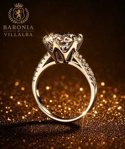 Anello solitario oro - ct.,
