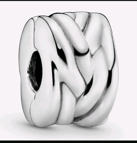 Charm pandora clip intrecciata - charm,