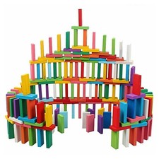 GIOCO DOMINO MATTONCINI LEGNO