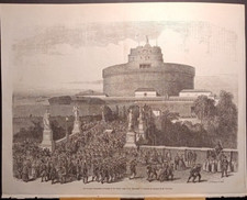 Stampa Antica  Roma Castel