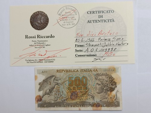 500 lire aretusa 1966 - 500,
