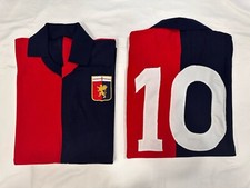 Maglia Genoa N°10 Silvino Chiappara 1976/77 Lanetta Calcio Vintage Rossoblu