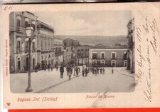 CARTOLINA  RAGUSA  VIAGGIATA 1903 PIAZZA DEL DUOMO RARISSIMA