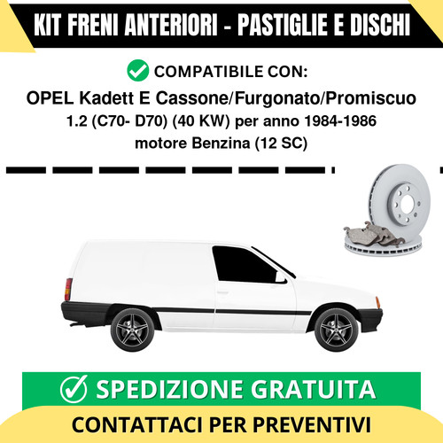Kit freni anteriori opel - kit,