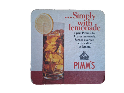 Pimm coaster beer mat - pimm's,