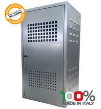 Copri bombola o Porta bombola gas zincato grigio lamiera 6/10 kit di montaggio