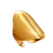 Anello in Acciaio SS 316L placcato ORO 13K