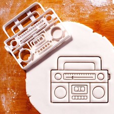 Boombox Cookie Cutter - musica retrò musicisti radio lettore cassette nastro anni 80 90