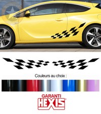 2 x CHECKER STRIPS FOR OPEL