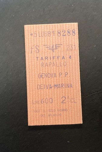 Biglietto ticket treno - biglietto,