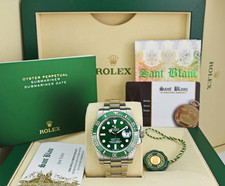 Rolex 40 mm acciaio inox Submariner verde quadrante "Hulk" 116610LV SANT BLANC