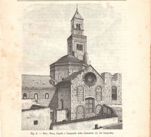 Stampa antica bari - antica, veduta