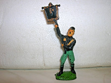 SOLDATINI ATLANTIC 1/32-CAMICIA NERA CON STENDARDO-PITTURATO DALLA DITTA-BUONE C