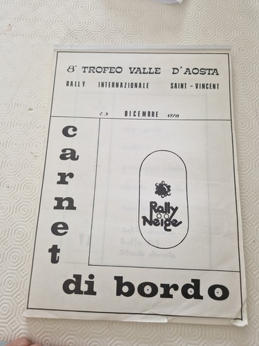 Roadbook carnet bordo - di,
