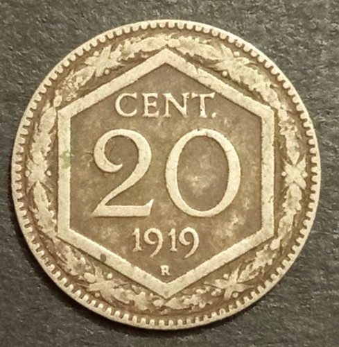 Centesimi lire esagono 1919 - lire,