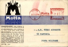 cartolina postcard Motta Panettoni 27/7/1940 coll. La Rocca