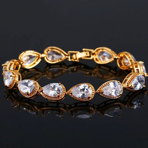 Bracciale tennis donna oro