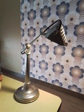 LAMPADA DA SCRIVANIA PIROUETT METALLO CROMATO ART DECO - FRANCIA 1930