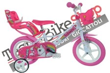 Bici per Bambina Bicicletta Dino Bikes Unicorn 124 RL-UN - Taglia 12" Pollici