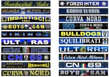 SUBBUTEO 20 ADESIVI " TUTTI DIVERSI " INTER TIFOSI & SUPPORTERS per TRANSENNA