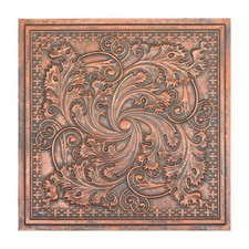 Piastrelle per soffitti in finta latta colore decorazione pannello parete per caffè PL62 rame rustico 10 pz/lotto