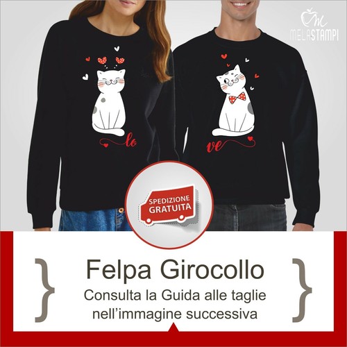 Felpe coppia love amore - felpe,