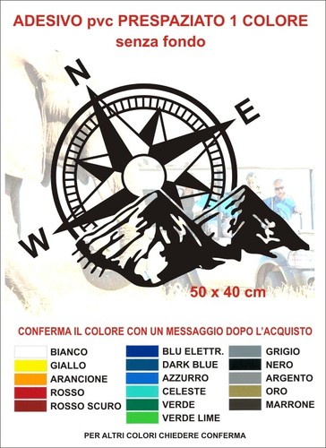 Adesivo rosa dei venti 50cm - adesivo,