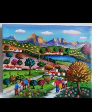 NAIF OLIO SU TELA 24 X 30 CM DIPINTO   A MANO MADE IN ITALY