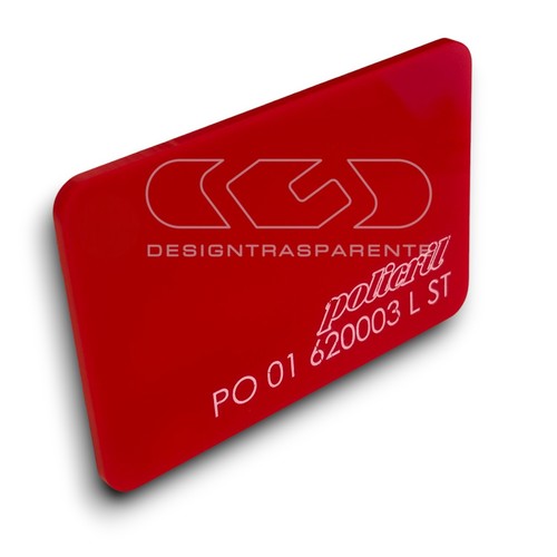 Plexiglass colorato rosso