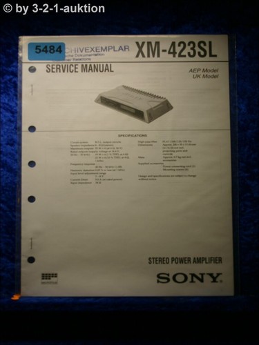 Sony service manual 423sl - sony,