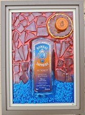 Quadro Bottiglie Gin, con